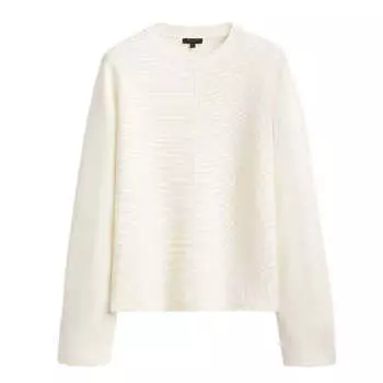 Толстовка Massimo Dutti Сotton Сentral Seam, кремовый