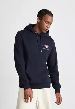 Толстовка MEDIUM ARCHIVE SHIELD HOODIE GANT, вечерний синий