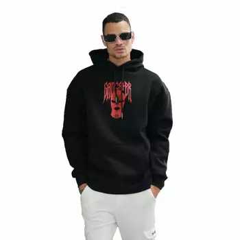 Толстовка Megaman Rundhals Kapuzenpullover Hoodie, черный