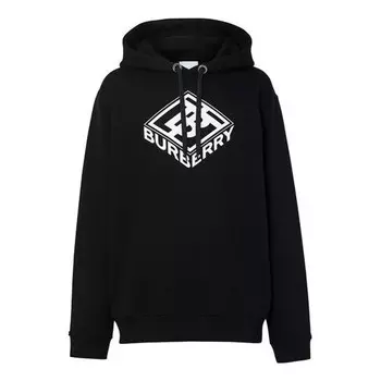 Толстовка men's 3d logo pattern cotton black Burberry, черный