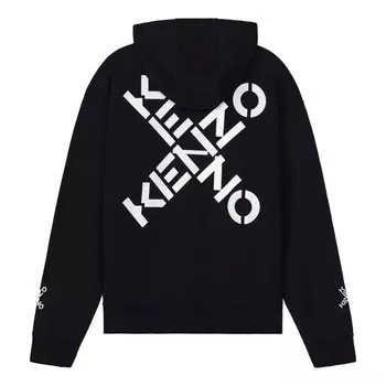 Толстовка men's alphabet logo pullover black Kenzo, черный