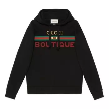 Толстовка men's boutique printing black Gucci, черный