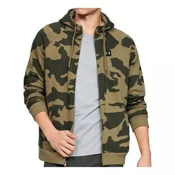 Толстовка men's camouflage hooded cardigan green Under Armour, зеленый