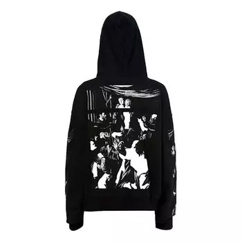 Толстовка men's caravaggio back printing black Off-White, черный