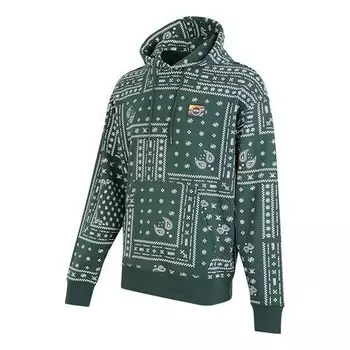 Толстовка men's cashew pattern full print sports pullover green Vans, зеленый