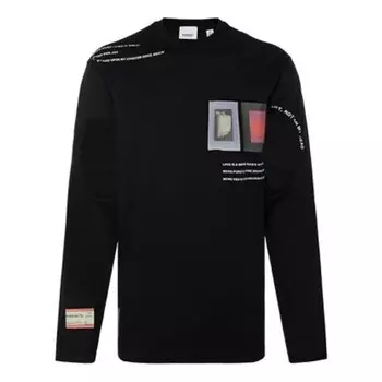 Толстовка men's classic pattern alphabet pullover black Burberry, черный