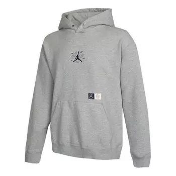 Толстовка men's cny new year's edition embroidered logo sports pullover gray Air Jordan, серый