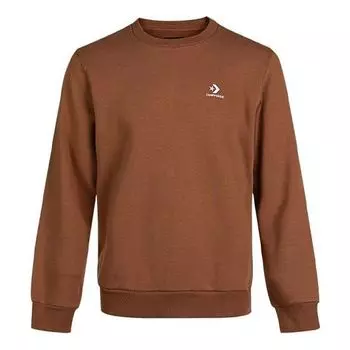 Толстовка Men's Converse Chuck Taylor Seasonal Small Logo Solid Color Round Neck Pullover Brown, коричневый