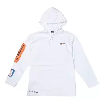 Толстовка Men's Converse x Rokit Crossover Back Large Printing Logo hooded Long Sleeves White, белый