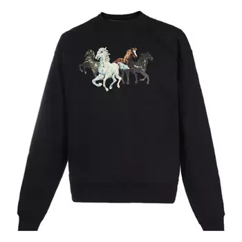 Толстовка men's fw20 small pattern loose fleece lined black Kenzo, черный