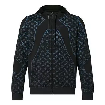 Толстовка men's fw21 2054 logo zipper blue Louis Vuitton, синий