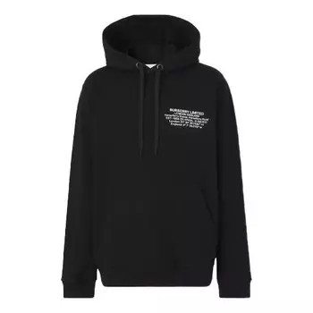 Толстовка men's fw21 alphabet pattern loose black Burberry, черный