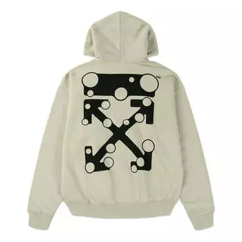 Толстовка men's fw21 arrow printing loose fit light khaki Off-White, хаки