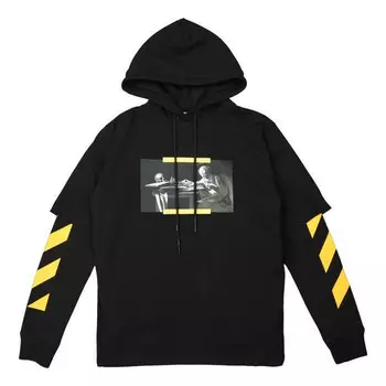 Толстовка men's fw21 caravaggio painting pattern loose fit black Off-White, черный