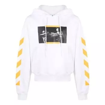 Толстовка men's fw21 caravaggio painting printing pullover loose fit white Off-White, белый