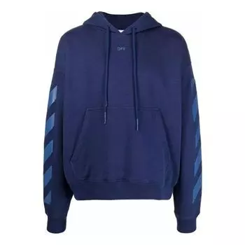 Толстовка men's fw21 iconic arrow pattern drawstring loose fit blue Off-White, синий