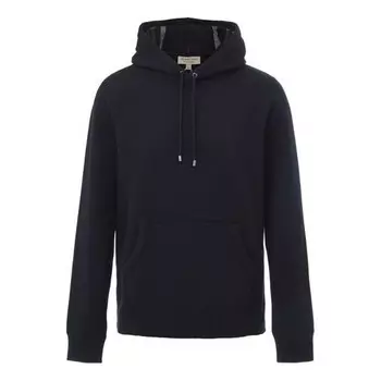 Толстовка men's hooded pullover long sleeves navy blue Burberry, синий