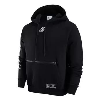 Толстовка Men's Jordan NBA Los Angeles Lakers Printing Knit Fleece Pullover Black, Черный