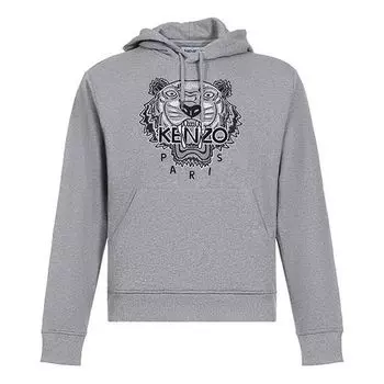 Толстовка Men's KENZO FW20 Tiger Head Embroidered Cotton Pearl Gray, серый