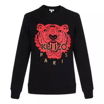 Толстовка Men's KENZO Tiger Head Pattern Long Sleeves Pullover Black, черный