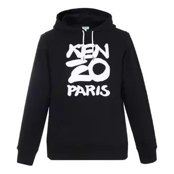 Толстовка men's large alphabet printing black Kenzo, черный