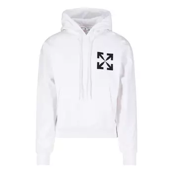 Толстовка men's logo pattern printing white Off-White, мультиколор