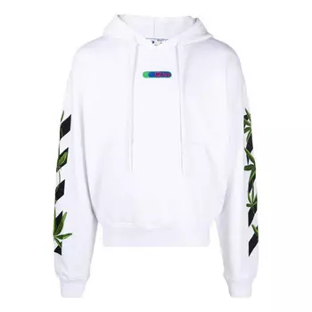 Толстовка men's logo printing solid color long sleeves white Off-White, мультиколор