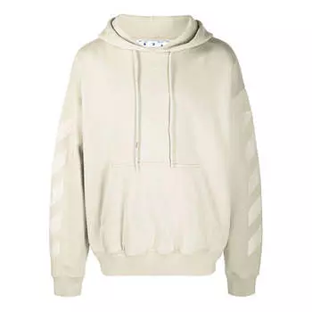 Толстовка Men's OFF-WHITE FW21 Logo Rubber Arrow Pullover Loose Fit Beige, цвет abbey stone
