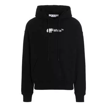 Толстовка Men's OFF-WHITE FW22 Alphabet Logo Printing Hooded Long Sleeves Loose Fit Black, черный