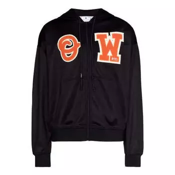 Толстовка Men's OFF-WHITE Skate Alphabet Zipper Loose Fit Black, мультиколор
