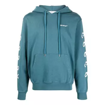 Толстовка Men's OFF-WHITE SS22 Alphabet Printing Version Blue, белый