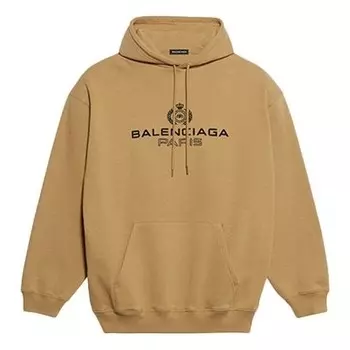 Толстовка men's paris laurel fleece printing khaki Balenciaga, хаки