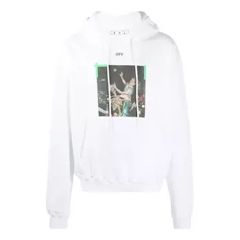 Толстовка men's pascal large arrow pattern printing loose fit white Off-White, белый