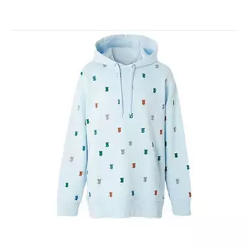 Толстовка men's pattern light blue Burberry, голубой