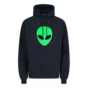 Толстовка men's ss21 alien logo printing thicken printing classic black Balenciaga, черный