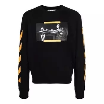 Толстовка men's ss21 caravaggio painting black Off-White, черный