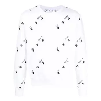 Толстовка men's ss21 large logo printing white Off-White, белый