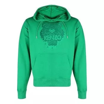 Толстовка men's ss21 tiger head embroidered green Kenzo, зеленый