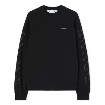 Толстовка men's ss22 printing round neck black Off-White, черный