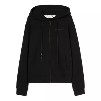 Толстовка men's ss22 printing zipper jacket black Off-White, черный