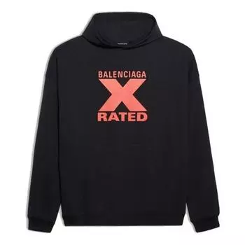 Толстовка men's x-rated black red black Balenciaga, черный