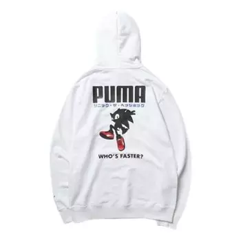 Толстовка men's x sonic crossover white Puma, белый