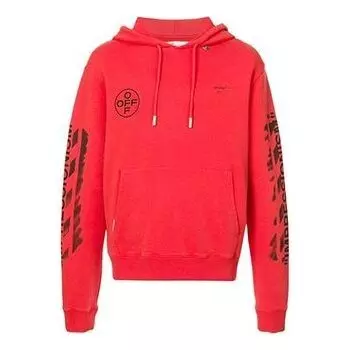 Толстовка mens ss19 virgil abloh diag stencil red Off-White, красный