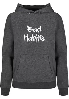 Толстовка Merchcode BAD HABITS, серый