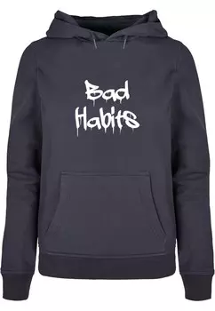 Толстовка Merchcode BAD HABITS, темно-синий