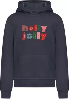 Толстовка Merchcode Christmas Holly Jolly Mood, темно-синий/светло-синий