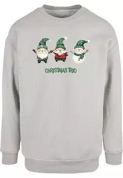 Толстовка Merchcode Christmas Santa Trio, светло-серый