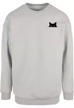 Толстовка Merchcode Halloween - Cat, серый