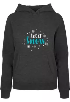 Толстовка Merchcode LET IT SNOW, антрацит