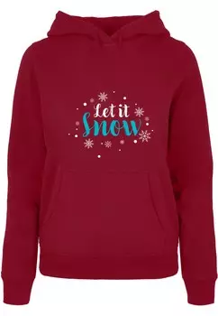 Толстовка Merchcode LET IT SNOW, бордовый